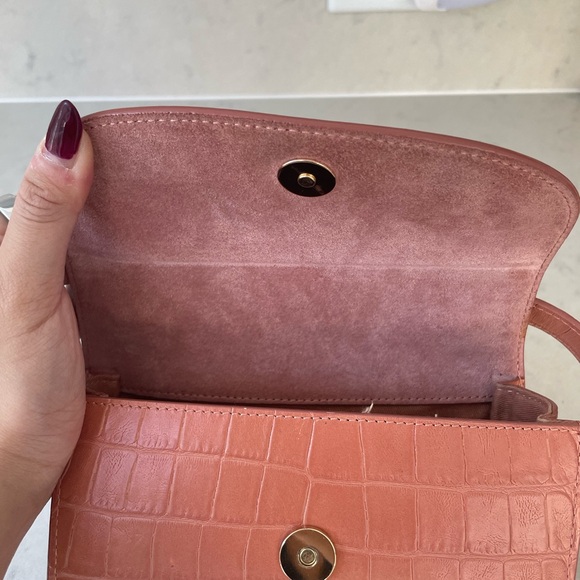 APC Mini Geneve Bag in Pink Croc Style Leather - Picture 7 of 8